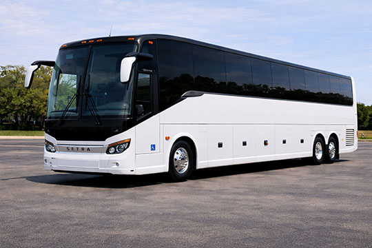 56-passenger charter bus available for charter in Napa, CA